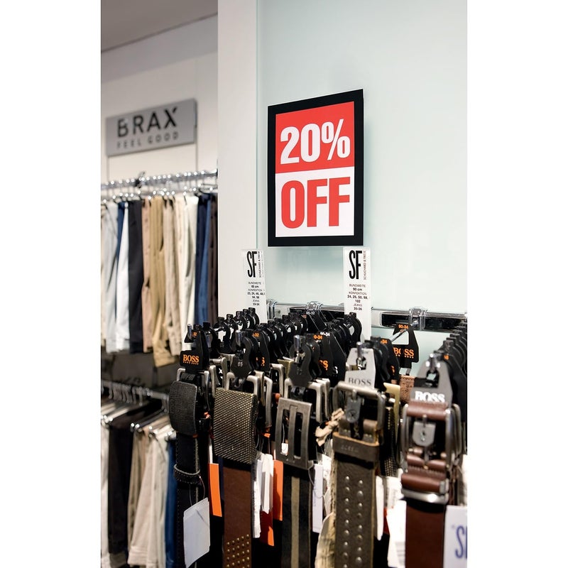 Durable Duraframe Self Adhesive Magnetic Sign Holder in Half Letter-Size 5.5" x 8.5" Inches - Black Frame - Pack of 2 - Image 5